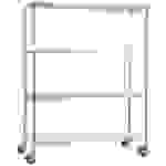 Linen Cart 18x60x72 with Solid Bottom 16 gauge Chrome Plated Shelf 1