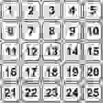 1-25 NUMBERS 1