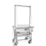 Antimicrobial Large Capacity Laundry Cart w/ Double Pole Rack 1