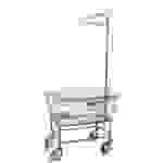 Antimicrobial Large Capacity Laundry Cart w/ Single Pole Rack 1