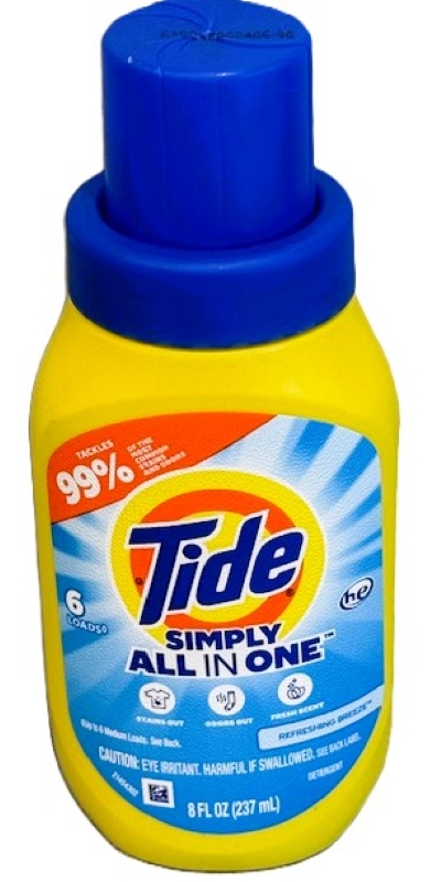 TIDE SIMPLY CLEAN & FRESH LIQUID 8 OZ / 12 CASE - 6 LOADS