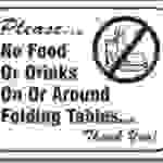 #L112 SIGN—NO FOOD OR DRINKS 1