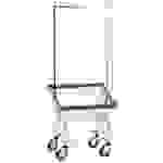Front Load Laundry Cart with Double Pole Rack 1