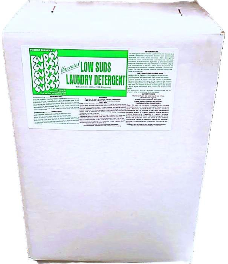 SUDSY UNSCENTED DETERGENT (GROUND SHIP) - 40 POUND BOX