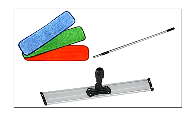 MICROFIBER WET MOP 24" COMPLETE WITH 3 COLOR PADS