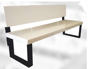 FIBERGLASS PARK BENCH WITH BACK 96"L X 20"W X 37"H