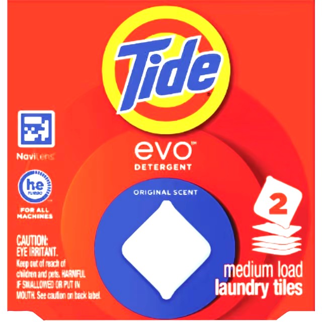 TIDE EVO LAUNDRY DETERGENT TILES, ORIGINAL SCENT 2 COUNT / 24CS